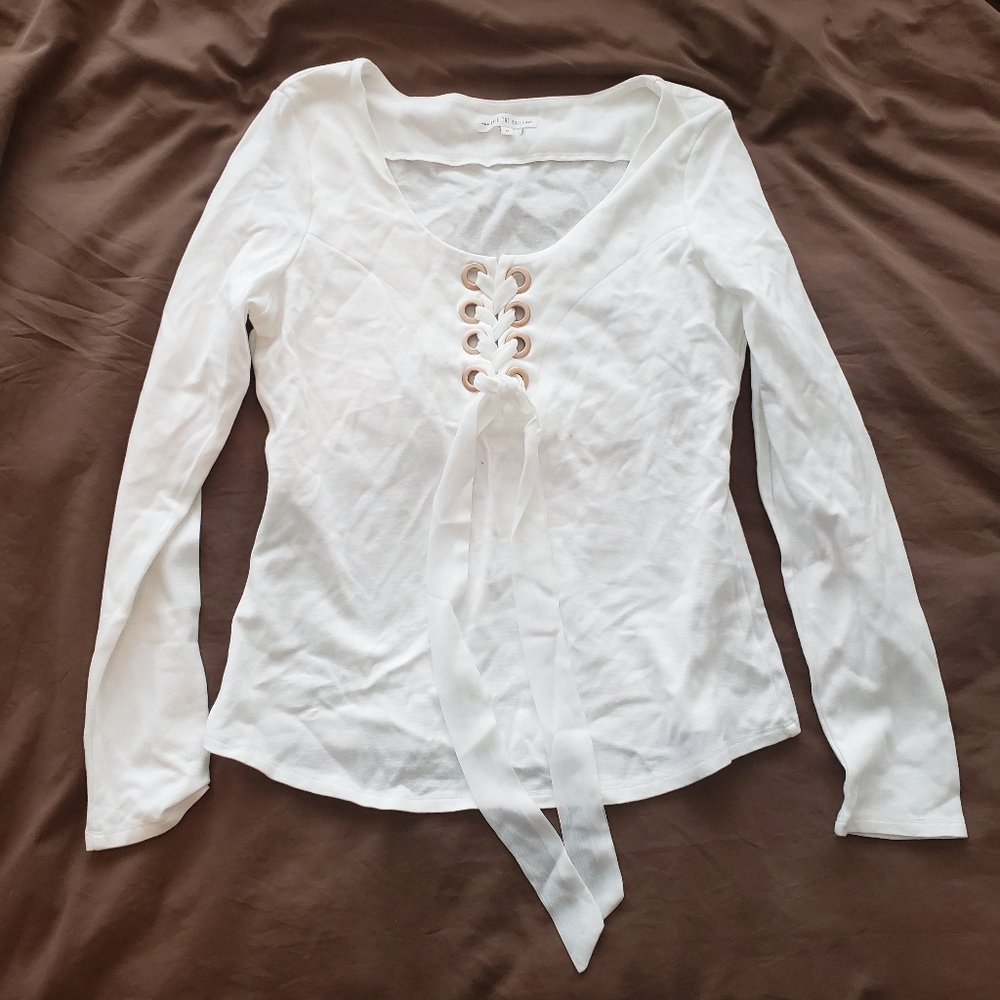 Womens NWOT White Long Sleeve Sweater - Small